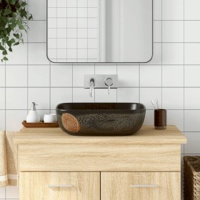 Lavabo sobre encimera rectangular cerámica negro