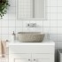 Lavabo sobre encimera rectangular cerámica gris 48x37,5x13,5