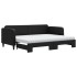 Sofá cama nido con colchón tela negro 80x200