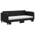 Sofá cama nido con colchón tela negro 80x200