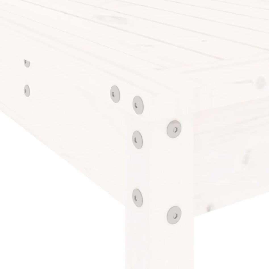 Juego de comedor de jardín 5 piezas madera maciza pino