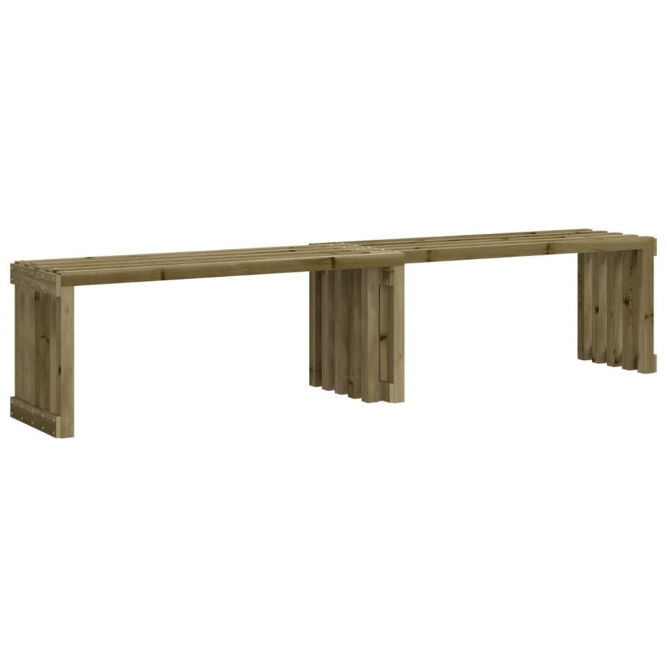Banco jardín extensible madera impregnada pino 212,5x40,5x45
