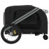 Remolque de bicicleta mascotas hierro tela Oxford gris