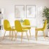 Sillas de comedor 4 uds terciopelo amarillo