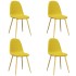 Sillas de comedor 4 uds terciopelo amarillo
