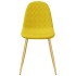 Sillas de comedor 4 uds terciopelo amarillo