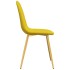 Sillas de comedor 4 uds terciopelo amarillo
