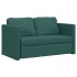 Sofá cama de suelo 2 en 1 tela verde oscuro 112x174x55