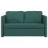 Sofá cama de suelo 2 en 1 tela verde oscuro 112x174x55