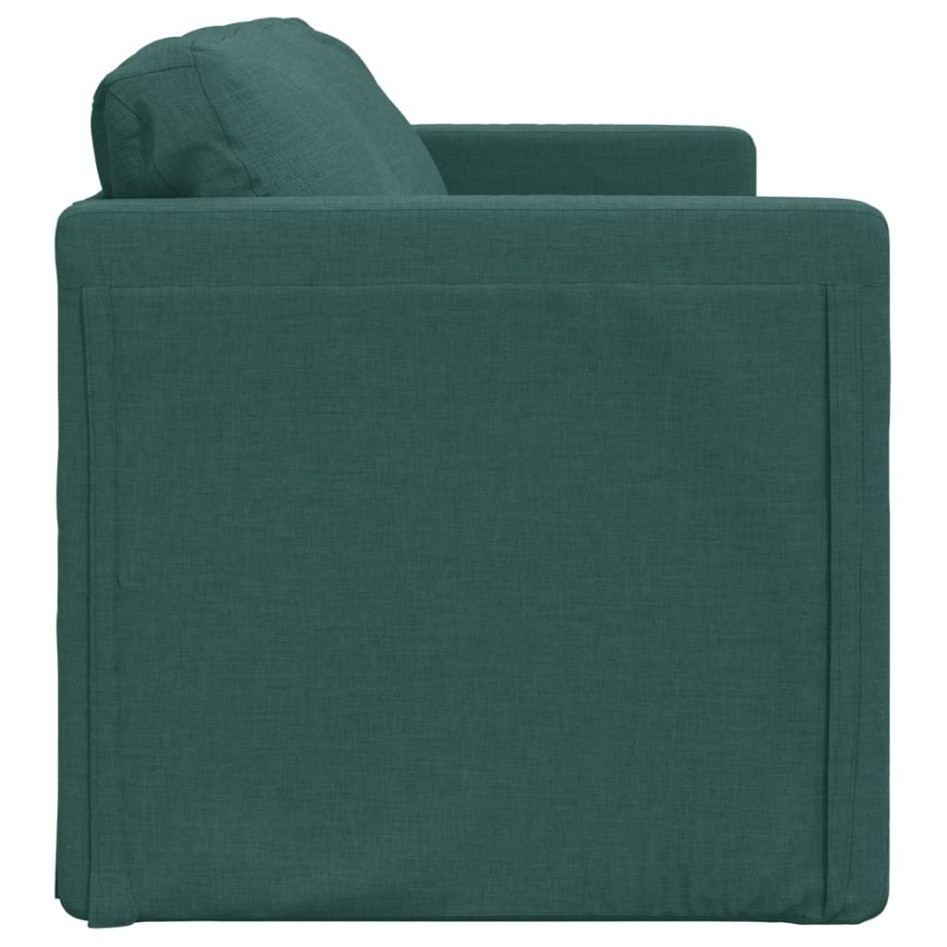 Sofá cama de suelo 2 en 1 tela verde oscuro 112x174x55