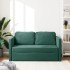 Sofá cama de suelo 2 en 1 terciopelo verde oscuro 122x204x55