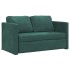 Sofá cama de suelo 2 en 1 terciopelo verde oscuro 122x204x55