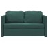 Sofá cama de suelo 2 en 1 terciopelo verde oscuro 122x204x55