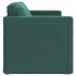 Sofá cama de suelo 2 en 1 terciopelo verde oscuro 122x204x55