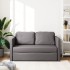 Sofá cama de suelo 2 en 1 cuero sintético gris 112x174x55