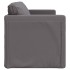 Sofá cama de suelo 2 en 1 cuero sintético gris 112x174x55