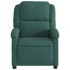 Sillón reclinable de terciopelo verde
