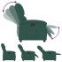 Sillón reclinable de terciopelo verde