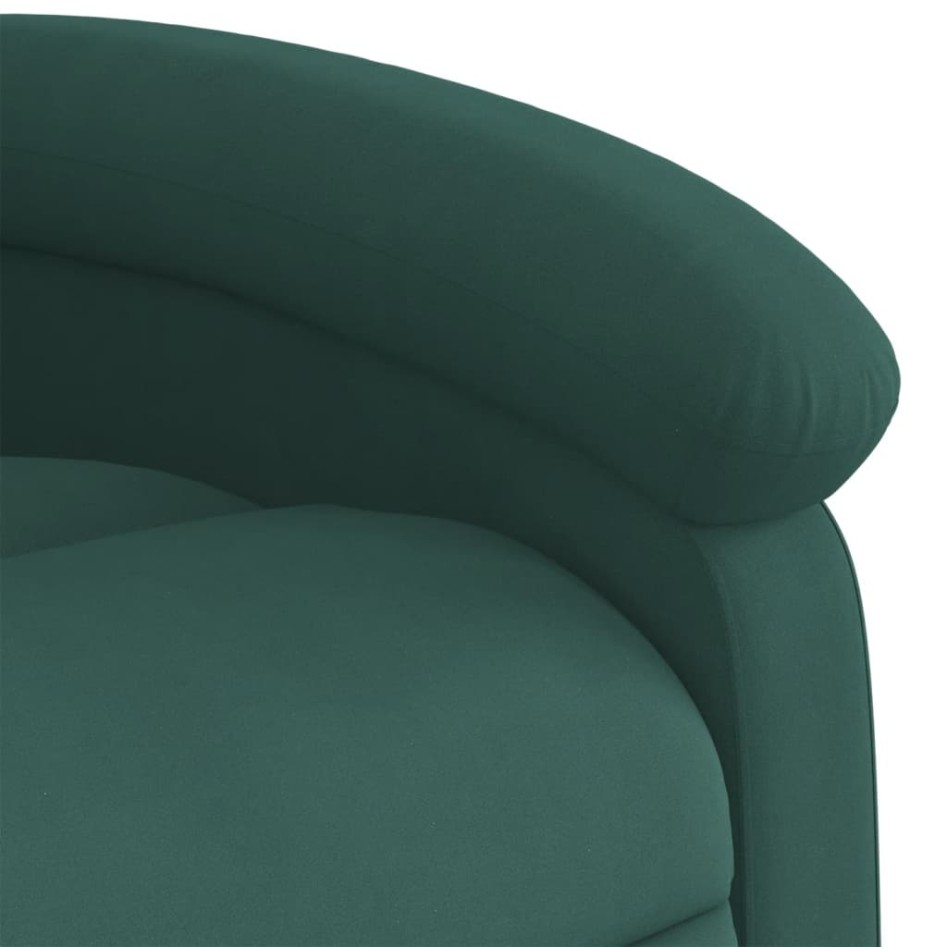 Sillón reclinable de terciopelo verde