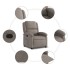 Sillón reclinable de tela gris
