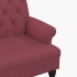 Banco con respaldo tela rojo tinto 120x62x75,5