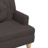 Banco con cojines tela marrón oscuro 113x64,5x75,5