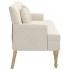 Banco con cojines lino 113x64,5x75,5