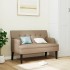 Banco con respaldo cuero sintético capuchino 112x65,5x75