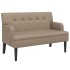 Banco con respaldo cuero sintético capuchino 112x65,5x75