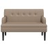 Banco con respaldo cuero sintético capuchino 112x65,5x75