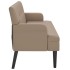 Banco con respaldo cuero sintético capuchino 112x65,5x75