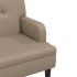 Banco con respaldo cuero sintético capuchino 112x65,5x75