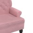 Banco con respaldo terciopelo rosa 119,5x64,5x75