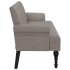 Banco con respaldo tela gris taupe 120x62x75,5