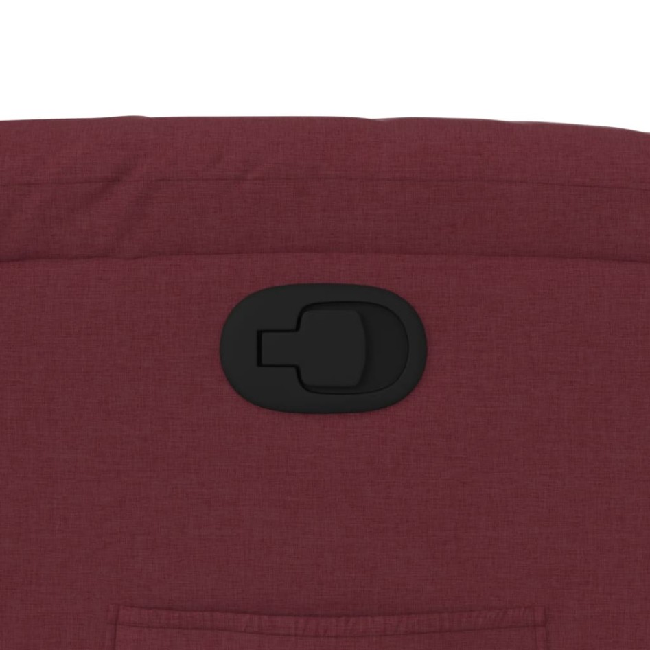 Sillón reclinable de tela rojo