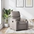 Sillón reclinable de tela gris
