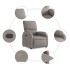 Sillón reclinable de tela gris