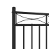 Estructura cama sin colchón con cabecero metal negro 140x200