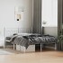 Estructura cama sin colchón con cabecero metal blanco