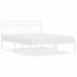 Estructura cama sin colchón con cabecero metal blanco