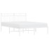 Estructura cama sin colchón con cabecero metal blanco