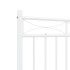 Estructura cama sin colchón con cabecero metal blanco