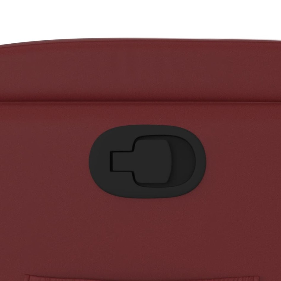 Sillón reclinable de cuero sintético rojo