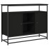 Aparador de madera de ingeniería negro 100x35x80