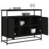 Aparador de madera de ingeniería negro 100x35x80