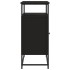 Aparador de madera de ingeniería negro 100x35x80