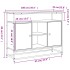 Aparador de madera de ingeniería negro 100x35x80