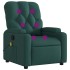 Sillón de masaje reclinable de tela verde