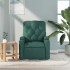 Sillón de masaje reclinable de tela verde