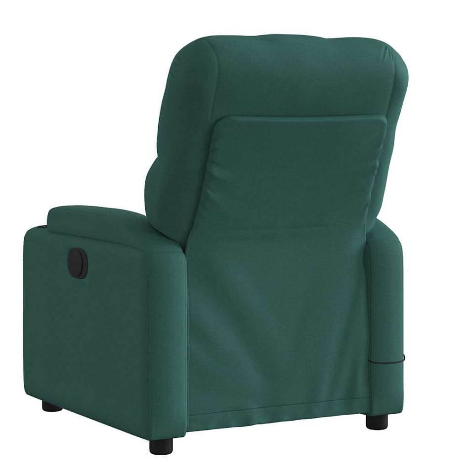 Sillón de masaje reclinable de tela verde